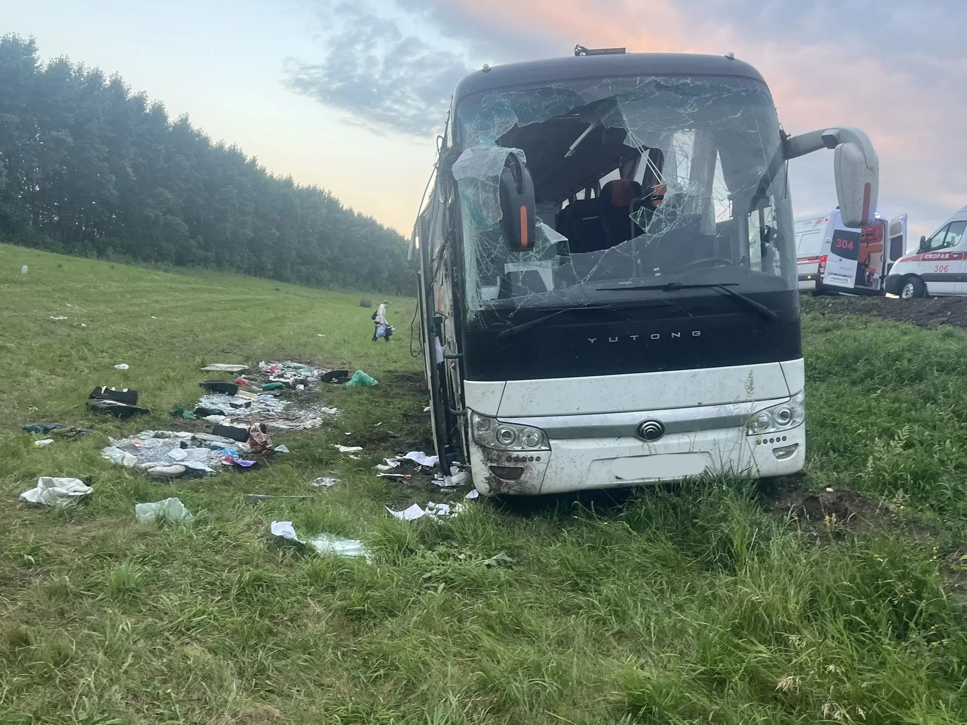В Черемшанском районе автобус попал в аварию