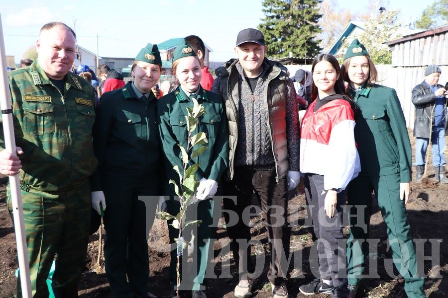 Яңа Элмәледәге ак бакчада 99 төп алмагач үсентесе утырттылар (ФОТОРЕПОРТАЖ)