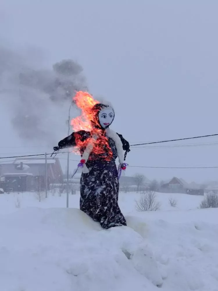Снегопад не помеха - в Черемшане с размахом отпраздновали Масленицу (ФОТОРЕПОРТАЖ)