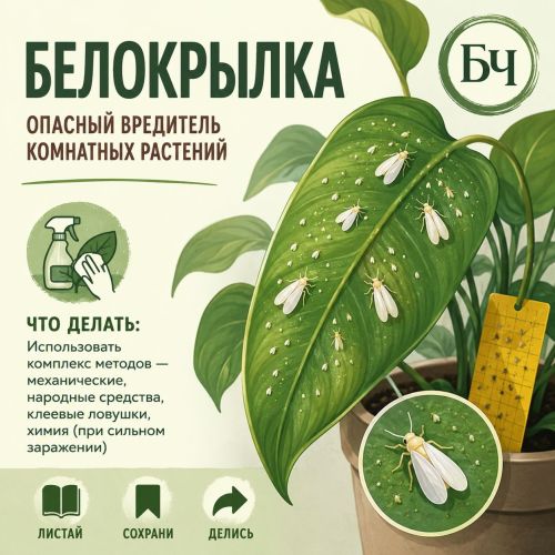 Как избавиться от белокрылки в теплице и на открытом грунте (карточки)