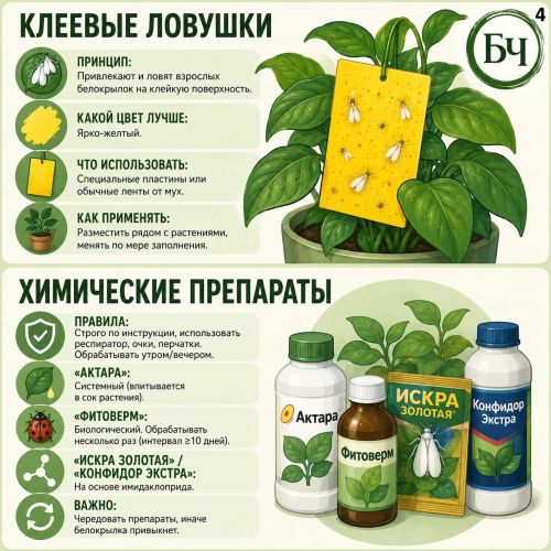 Как избавиться от белокрылки в теплице и на открытом грунте (карточки)
