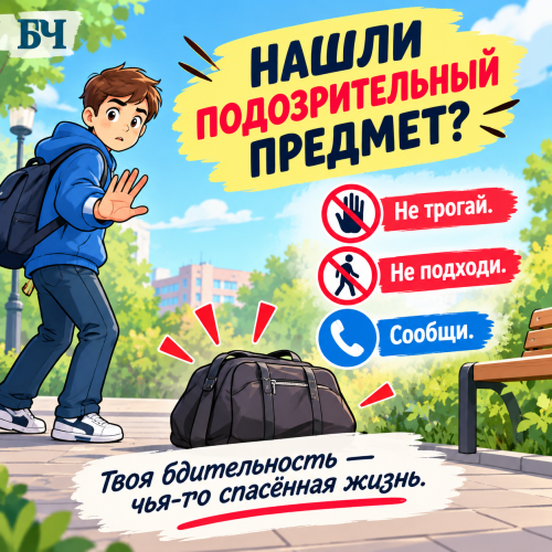 Алгоритм действий если вы нашли подозрительный предмет