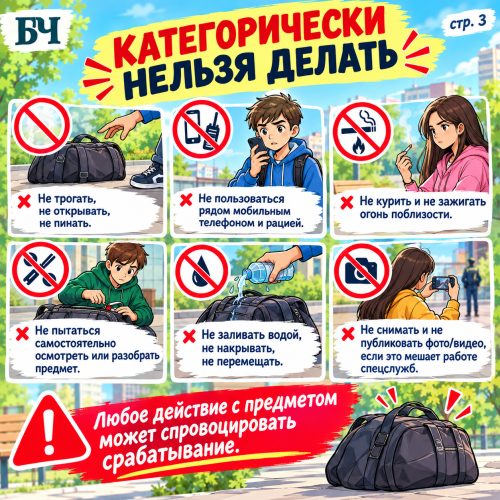 Алгоритм действий если вы нашли подозрительный предмет