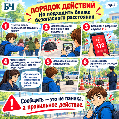 Алгоритм действий если вы нашли подозрительный предмет