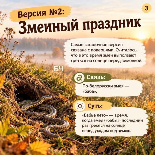 Бабье лето: откуда взялось это название и при чем тут змеи?