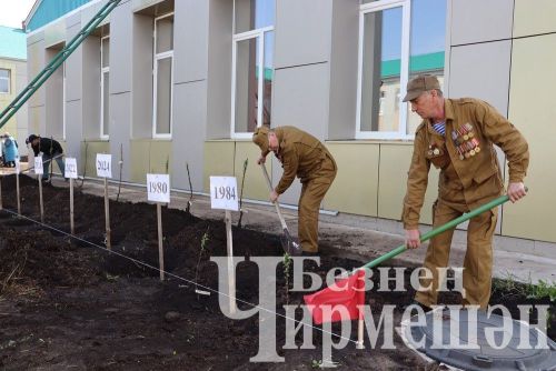 Лашман мәктәбе янында бакча утырттылар (ФОТОРЕПОРТАЖ)
