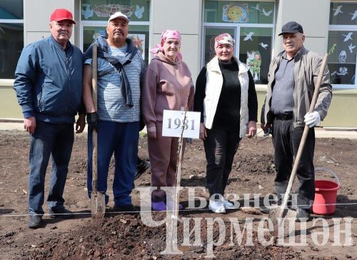 Лашман мәктәбе янында бакча утырттылар (ФОТОРЕПОРТАЖ)