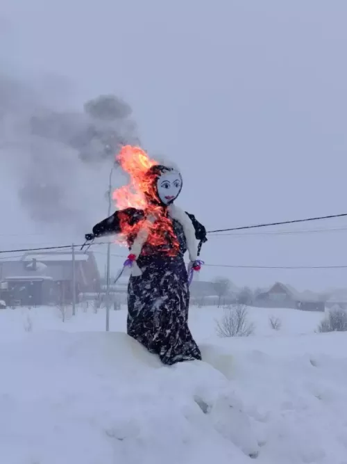 Снегопад не помеха - в Черемшане с размахом отпраздновали Масленицу (ФОТОРЕПОРТАЖ)