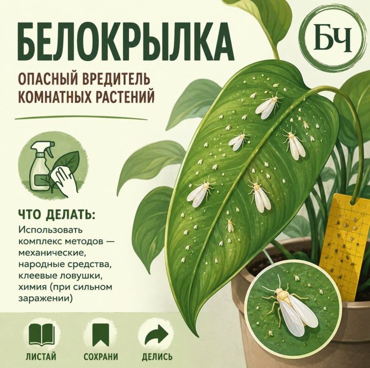 Как избавиться от белокрылки в теплице и на открытом грунте (карточки)