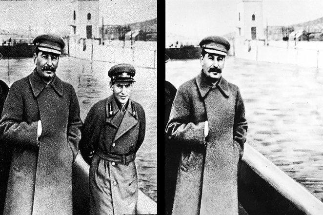 Сталин использовал фотошоп еще до того, как это стало популярно
