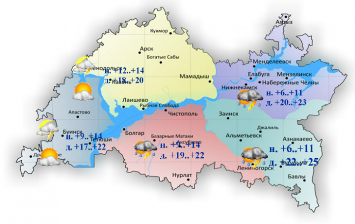 11-12 июньгә һава торышы һәм ай календаре