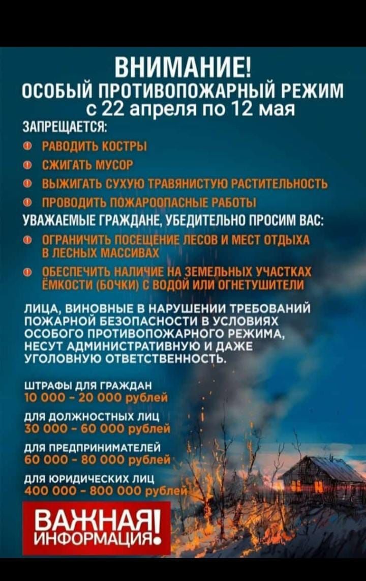 В Черемшанских лесах запрещается разводить костры и сжигать траву